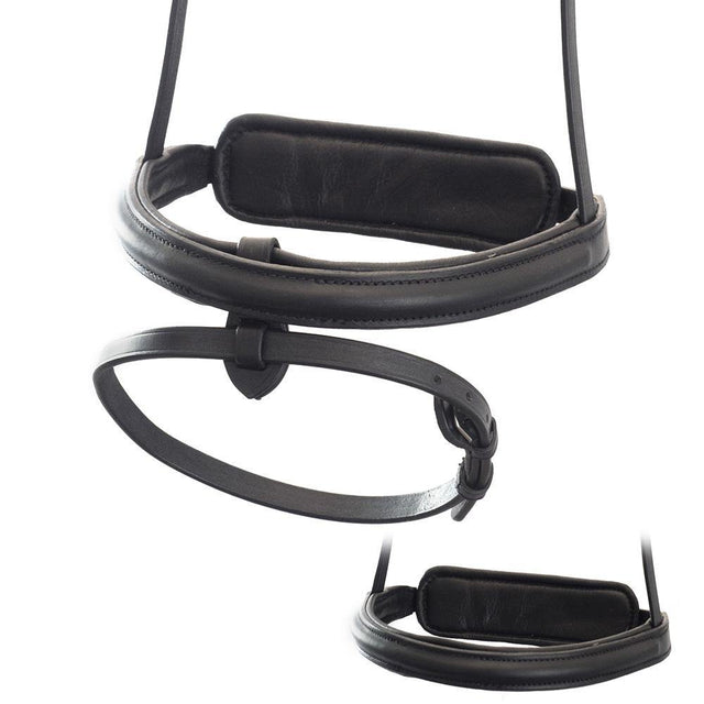 STRAIGHT RAISED PLAIN CONVERTER EVENTER - BLACK SNAFFLE/DOUBLE NOSEBAND - Flexible Fit Equestrian Australia