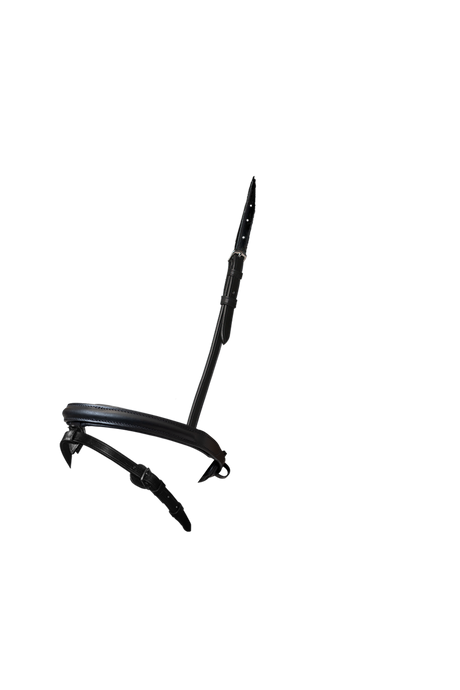 STRAIGHT RAISED PLAIN CONVERTER EVENTER - BLACK SNAFFLE/DOUBLE NOSEBAND - Flexible Fit Equestrian Australia