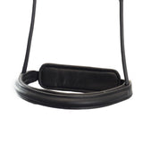 STRAIGHT RAISED PLAIN CONVERTER EVENTER - BLACK SNAFFLE/DOUBLE NOSEBAND - Flexible Fit Equestrian Australia