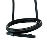 STRAIGHT RAISED PLAIN HANOVERIAN EVENTER - BLACK NOSEBAND - Flexible Fit Equestrian Australia