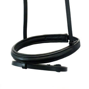 STRAIGHT RAISED PLAIN HANOVERIAN EVENTER - BLACK NOSEBAND - Flexible Fit Equestrian Australia