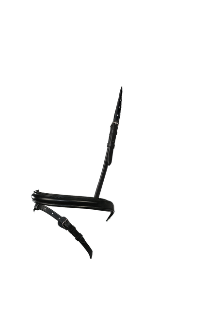 STRAIGHT RAISED PLAIN HANOVERIAN EVENTER - BLACK NOSEBAND - Flexible Fit Equestrian Australia