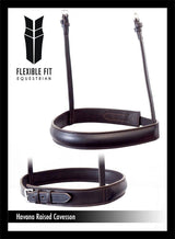 Straight Raised Plain Show Cavesson - Havana Noseband - Flexible Fit Equestrian Australia
