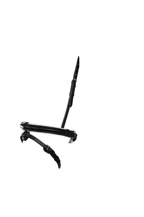STRAIGHT RAISED WHITE PADDED CONVERTER CRANK - BLACK SNAFFLE/DOUBLE NOSEBAND - Flexible Fit Equestrian Australia