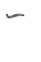 SWAROVSKI 3 ROW WAVE - BLACK BROWBAND - Flexible Fit Equestrian Australia