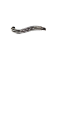 SWAROVSKI 3 ROW WAVE - HAVANA BROWBAND - Flexible Fit Equestrian Australia